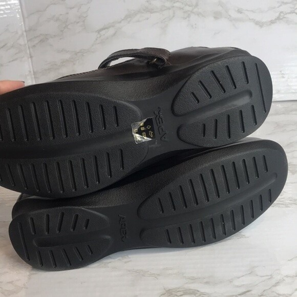 Apex Julia Brown Leather Snake Print Mary Jane Shoes Womens Size 8.5 XW - Picture 9 of 10